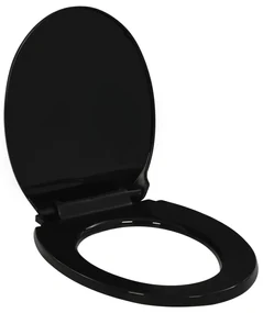 vidaXL Capac WC cu închidere silențioasă, eliberare rapidă, negru