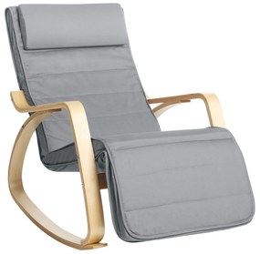 Scaun balansoar, suport pentru picioare reglabil pe 5 niveluri, scaun de relaxare, încărcat până la 150 kg | SONGMICS
