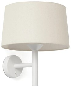 Aplica de perete abajur textil WINDSOR alb