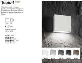Aplica de exterior ambientala cu protectie IP44 Tetris-1 ap1 negru