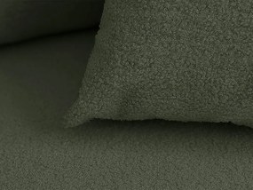 OFERTA Canapea extensibila reversibila in forma de L SMART BOUCLE 232x143 cm, verde inchis Clasa II