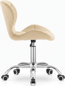 Scaun de birou crem AVOLA VELVET