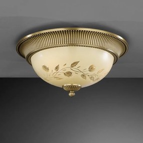 Plafoniera din alama cu sticla decorata design italian D-40cm 6208