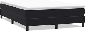 vidaXL Pat cu arcuri fără saltea negru 140x210 cm catifea