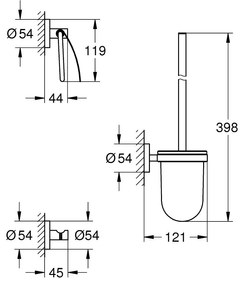 Grohe Start set de accesorii 3 in 1 crom 41204000