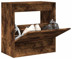 vidaXL Pantofar, stejar fumuriu, 60x34x63,5 cm, lemn compozit