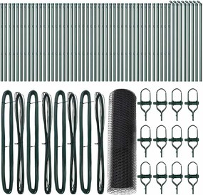 vidaXL Stâlp de gard. Gri 100 x 0,4 m (plasă de 13 mm) Oțel și PVC