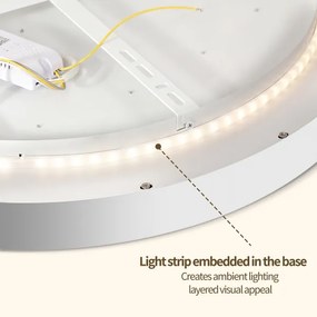 Brilagi - Lampă LED dimabilă GLASS POOL DOUBLE LED/48W/230V 40 cm albă + telecomandă