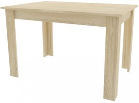 Set de masa 1 + 4, masa UMEKO 120x80 cm stejar sonoma + scaun de catifea roz KARA