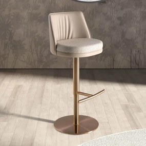 Scaun de bar pivotant cu inaltime reglabila Stool crem