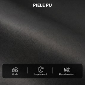 HOMCOM Fotoliu Relax Reclinabil Manual 155° cu Suport pentru Picioare din piele ecologică PU, pentru Living și Dormitor, Negru | Aosom Romania