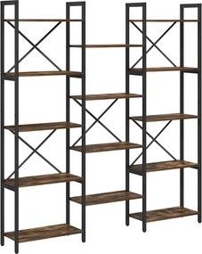 vidaXL Raft pentru cărți Stejar Sonoma 156 x 25 x 167 cm Lemn compozit