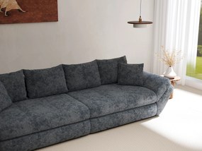 Canapea extensibilă dumonde cu ladă de depozitare si sezut confortabil din spuma high-density, Loana Euphoria Grafit 300x100 cm