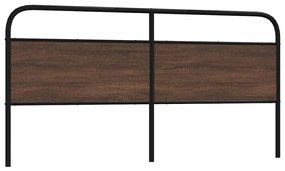 vidaXL Tăblie de pat de schimb, stejar maro, 180 cm, lemn prelucrat și oțel