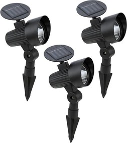 Eglo 48504 - Set 3x lămpi solare LED GIONATA LED/200 mAh IP44 negru