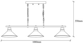 Candelabru haaus Sivani, 40 W, Negru, H 55 cm