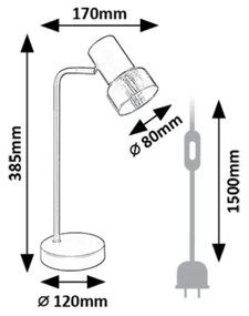 Lampă de masă Rabalux 74278 HATICE 1xE14/15W/230V