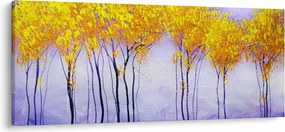 Tablou - Copaci galbeni (120x50 cm)