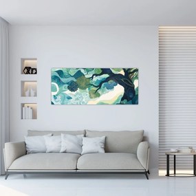 Tablou – Coroană verde a arborelui vieții (120x50 cm)