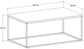 Măsuță de cafea 42x100 cm maro