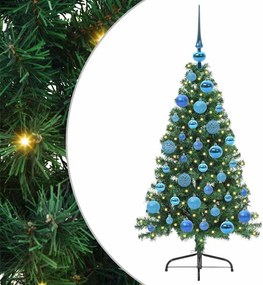 vidaXL Pom de Crăciun artificial pre-iluminat Verde 120 cm PVC