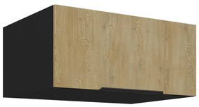 Dulap superior de bucătărie Carminia 80 NAGU-36 1F (stejar cremona + negru). 1127992
