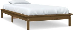 vidaXL Cadru de pat Single maro miere 90x190 cm lemn masiv de pin