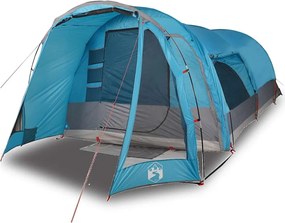 vidaXL Cort de familie tunel pentru 8 persoane, albastru, impermeabil