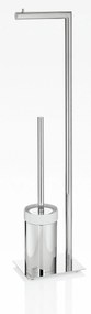 Joop! Set toaleta perie si suport rola hartie CHROMELINE argintiu 12,5/17/70 cm