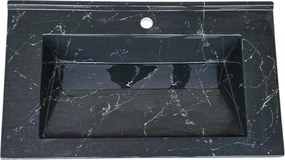 Lavoar(chiuveta) baie compozit granit, cu sifon ascuns, HouseXL LuxMarble, 100x47 cm, montaj pe blat sau masca, antibacterian, aspect marmurat