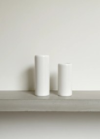 Set 2 Vaze Mari Flori Nobel Alb Casablanca (1 Vaza 28cm + 1 Vaza 23cm)