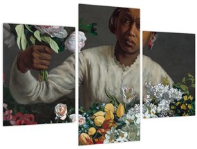 Tablou - Frédéric Bazille, Young Woman with Peonies, reproducere (90x60 cm)