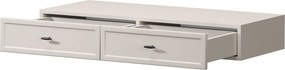 Consolă suspendată cu sertare Lorini 100 cm - cașmir / mânere negre T-bar