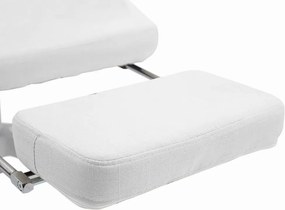 Scaun de birou rotativ cu tetiera si suport pentru picioare-alb