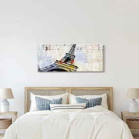 Tablou - Arta digitală a Turnului Eiffel (120x50 cm)