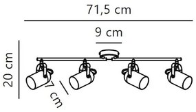 Spot Nordlux LOTUS 4xE14/40W/230V
