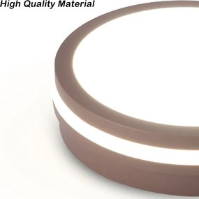 Brilagi - Plafonieră LED BENE pentru exterior, 24W, 230V, Ø26 cm, maro, IP54