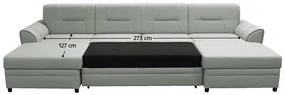 Set canapea universală, gri deschis, BAROV U UNI