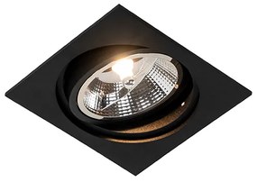 Spot integrat pătrat negru reglabil - Chuck 111