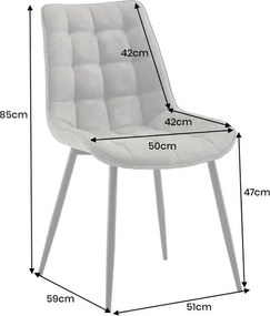 Set de 4 scaune ROADSTAR microfibra taupe