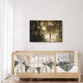 Tablou - Femeie într-o noapte ploioasă (90x60 cm)
