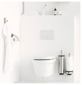 Perie pentru toaleta Brabantia Profile 90300284, 43 cm, Perie complet acoperita, Montabil pe perete, Inox