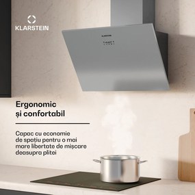 Klarstein Silver Lining 60, hotă de aburi, 60 cm, 600m³/h, EEK, A, oțel inoxidabil