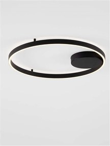 Lustra LED aplicata design modern minimalist HEDRA D-60cm negru
