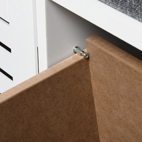 HOMCOM Banc pentru pantofi dulap pentru pantofi cu 3 sertare și pernă detașabilă, dim. 108l x 35A x 43Î cm, alb | Aosom Romania