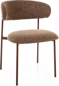 Scaun tapițat Elton D cappuccino 45/nuc
