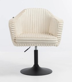 HR832N Scaun Cappuccino Teddy Cord cu Bază Neagră