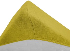 Cearsaf Frotir pentru patut cu elastic 70x140 cm galben