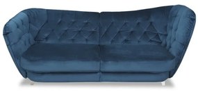 Canapea Retro, Dreapta, Albastru, 256 x 115 Cm