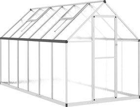 vidaXL Sere cu cadru de bază, argintiu, 334x169x195 cm, aluminiu